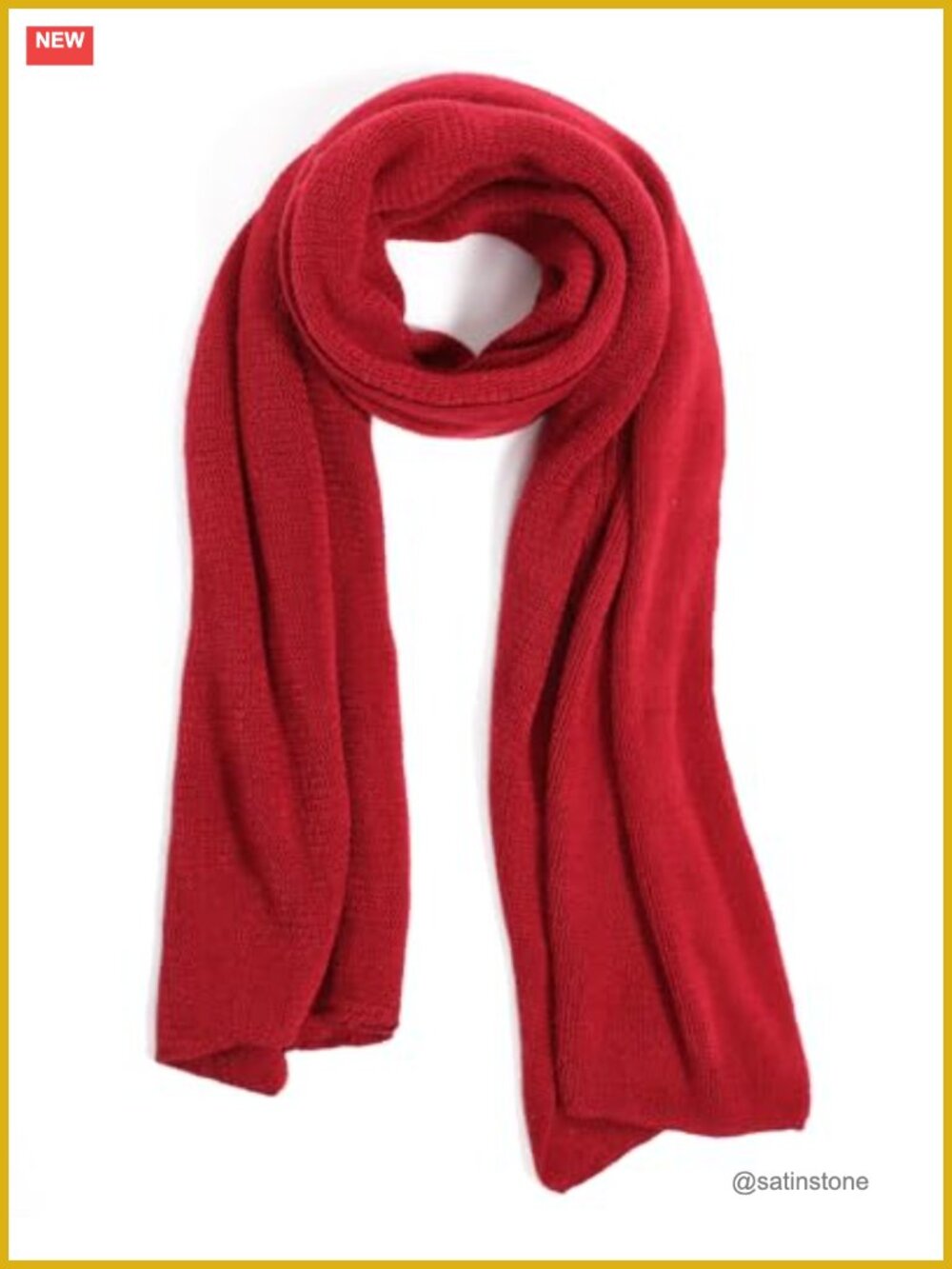 Chunky Knit Scarf for Women, Oversized Soft Cashmere Feel Winter Wrap, Large